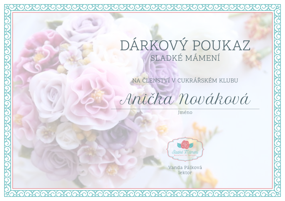 Dárkový poukaz Cukrářský klub